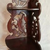 Corner shelf in mahogany carved Art Nouveau period XIX