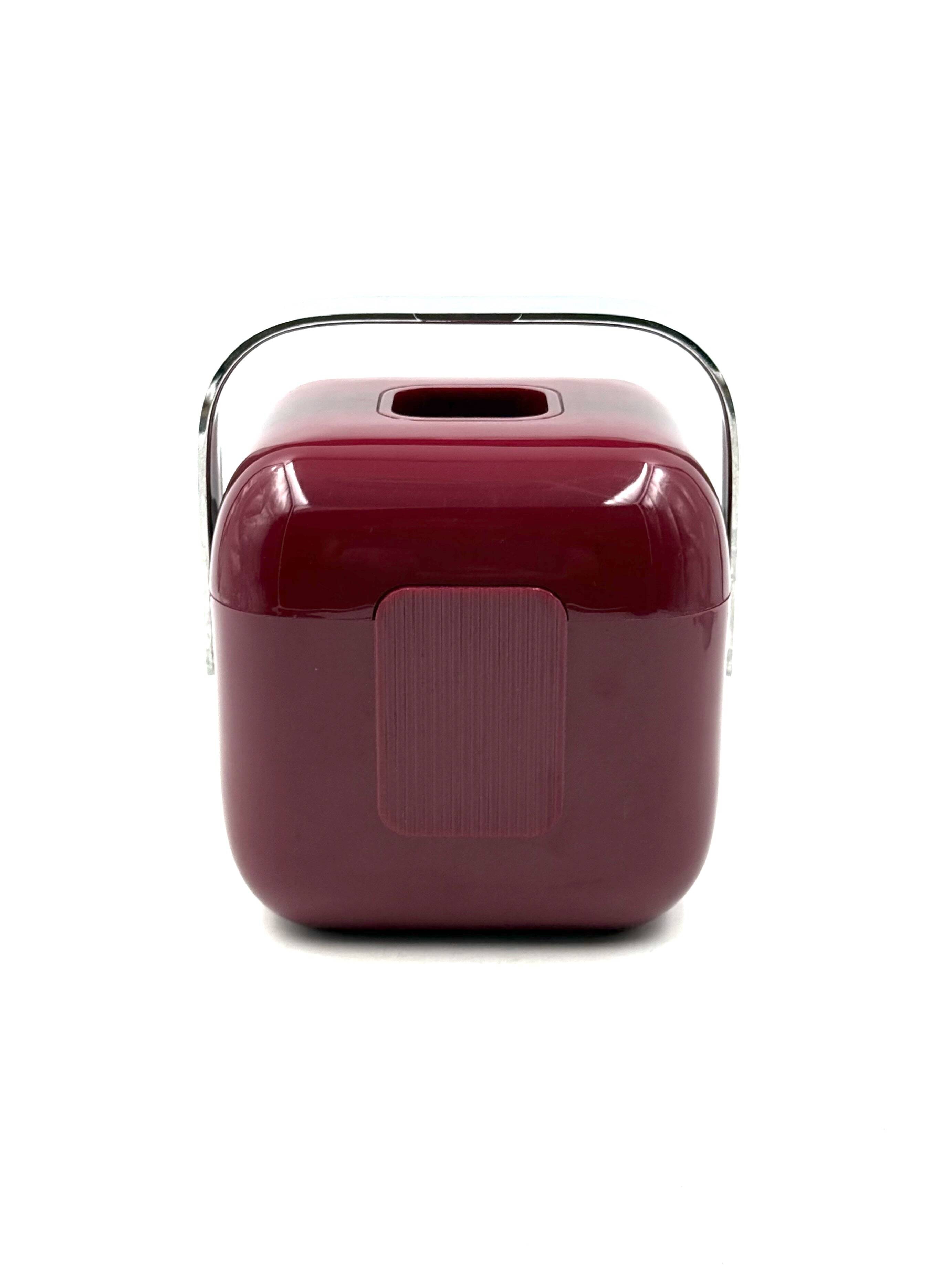 Space age red Ice Bucket, Guzzini Italy, ca. 1970s