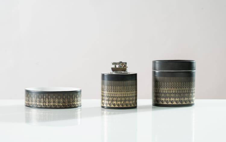 Hans Theo Baumann, service à fumer en porcelaine Hollywood Regency, Rosenthal Allemagne