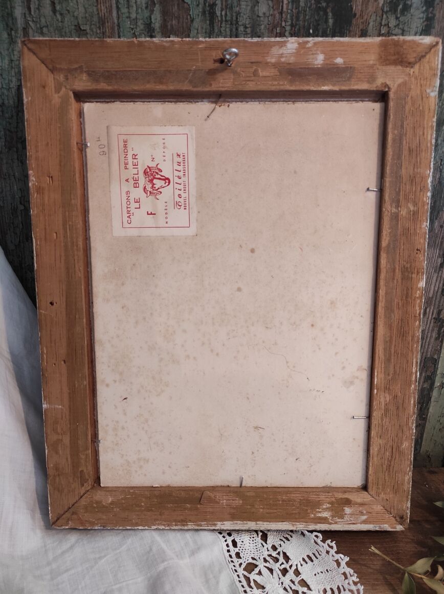 French vintage oil painting, signed G. Masuyer