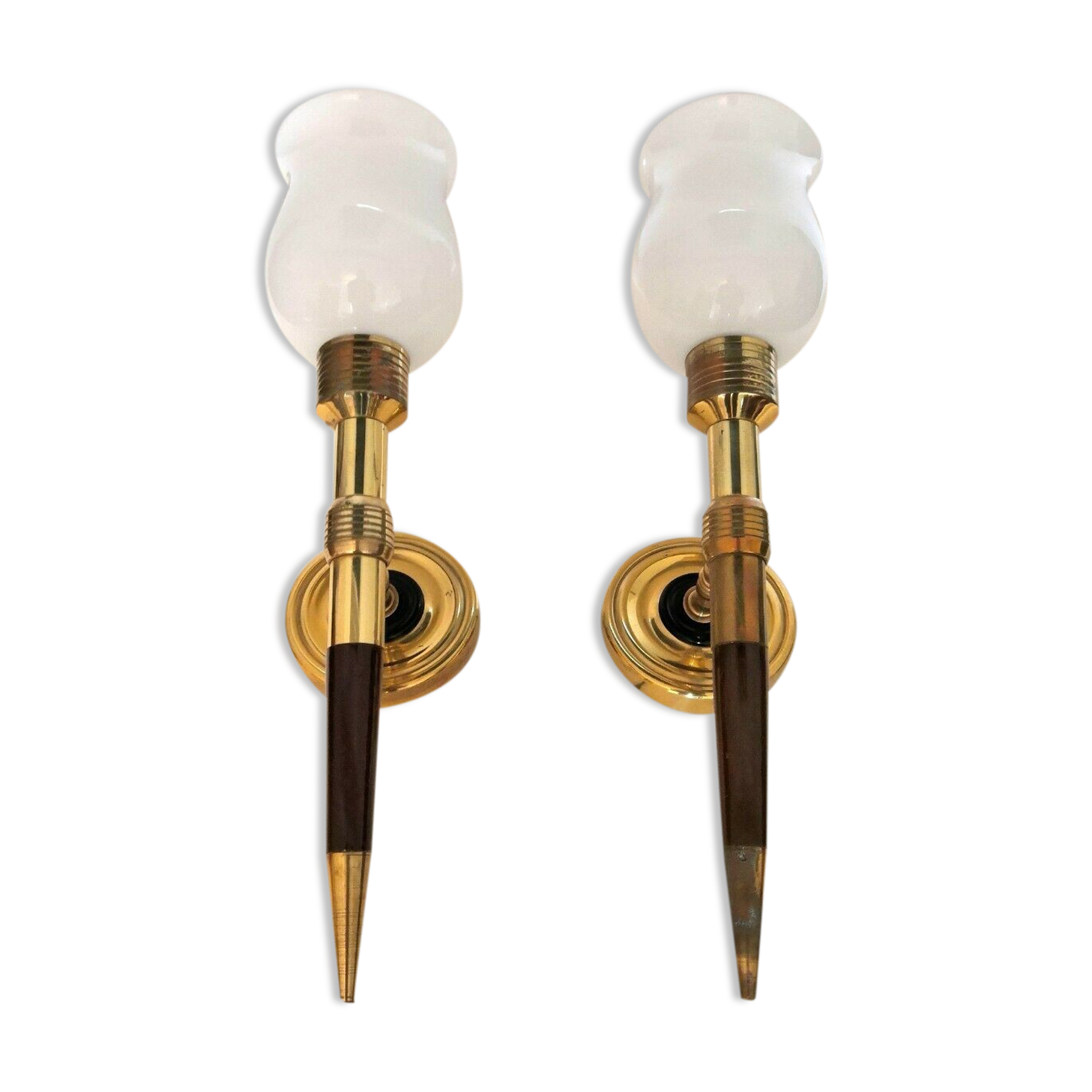 Paire appliques torchères design Arlus années 60
