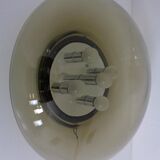 Large glass ceiling light from Limburg, 1960s
