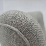 1960s, Danish armchair, original light grey furniture wool, teak wood.