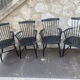 Set of 4 black Sven Erik Fryklund HagaFors armchairs