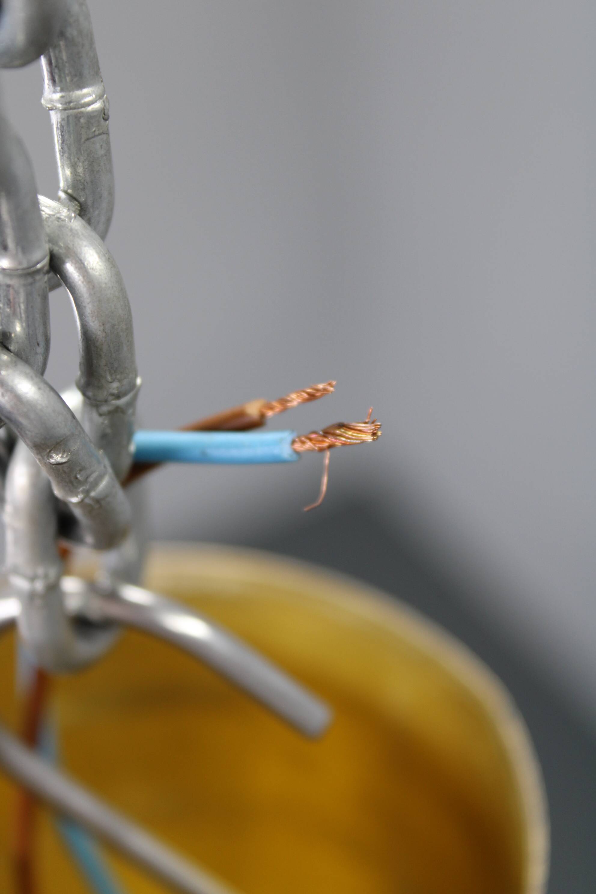 Mid-century Czech glass pendant light brass finish 1970s modern rewired