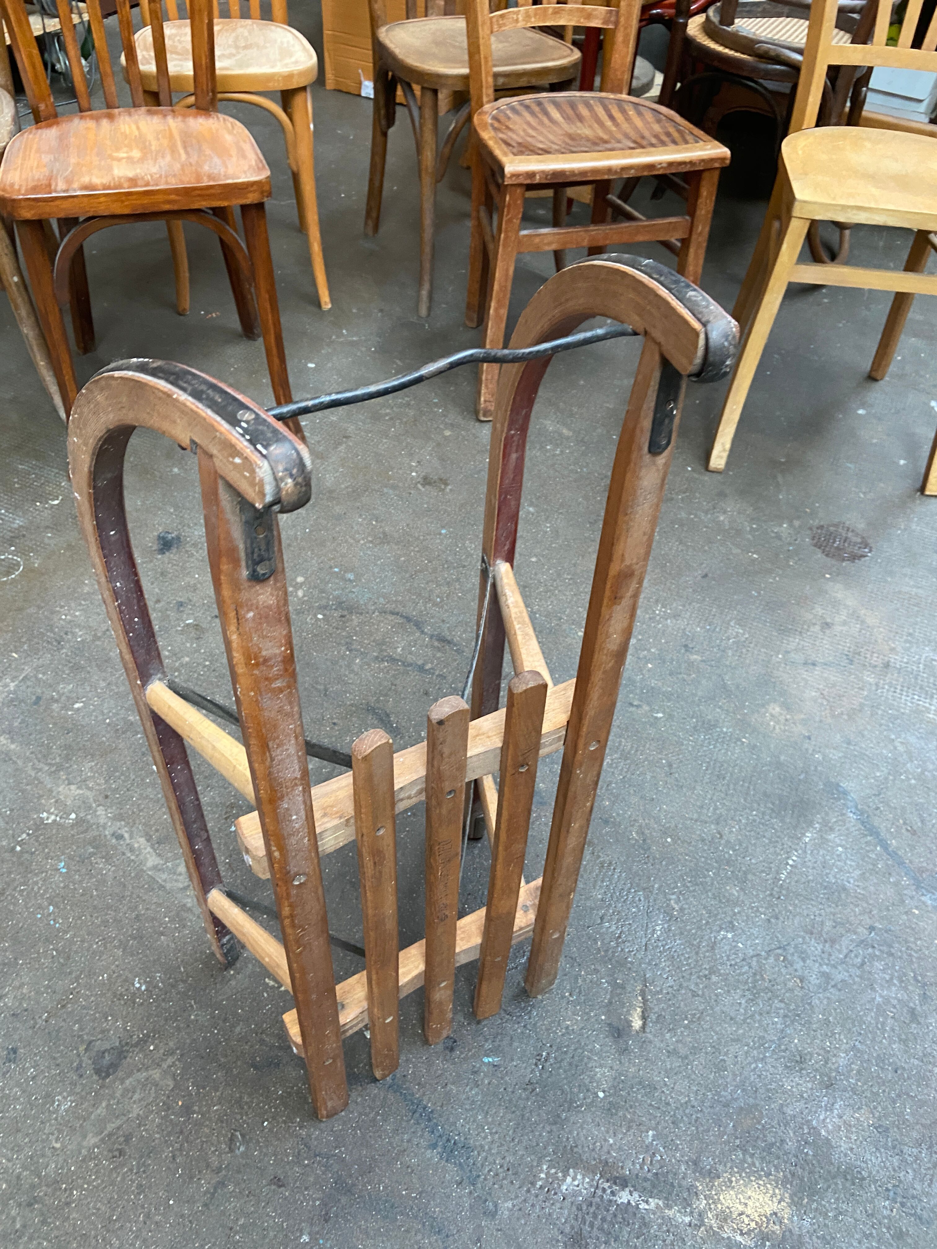 Sledding old alsace decoration noel davos 1960