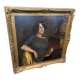 Oil painting portrait on canvas from the 19th century.