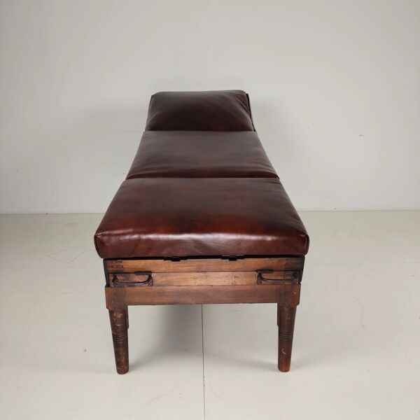 Lit d'hôpital militaire anglais antique – 19e siècle