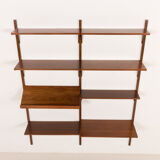 Danish mid-century walnut shelving unit in the style of Poul Cadovius, 1960s