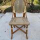 Chaise de bistrot en bois courbé rotin et bambou