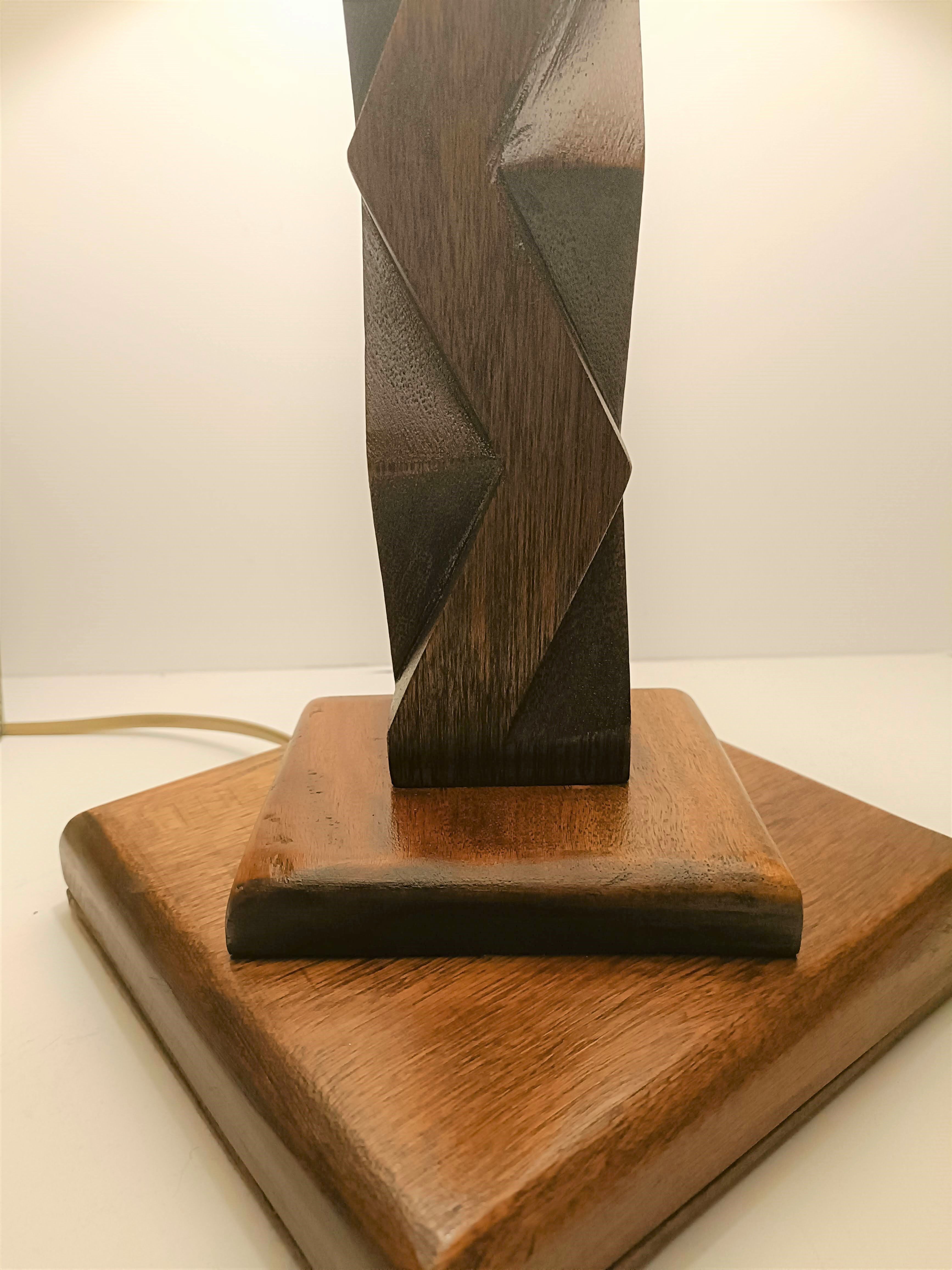 Lamp wooden sculpture, 1950