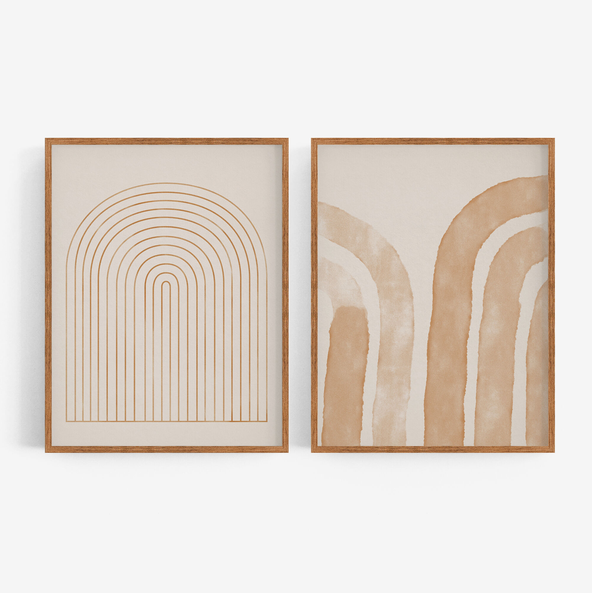 Pair of giclee prints, abstract wall art set of two, 50x70cm