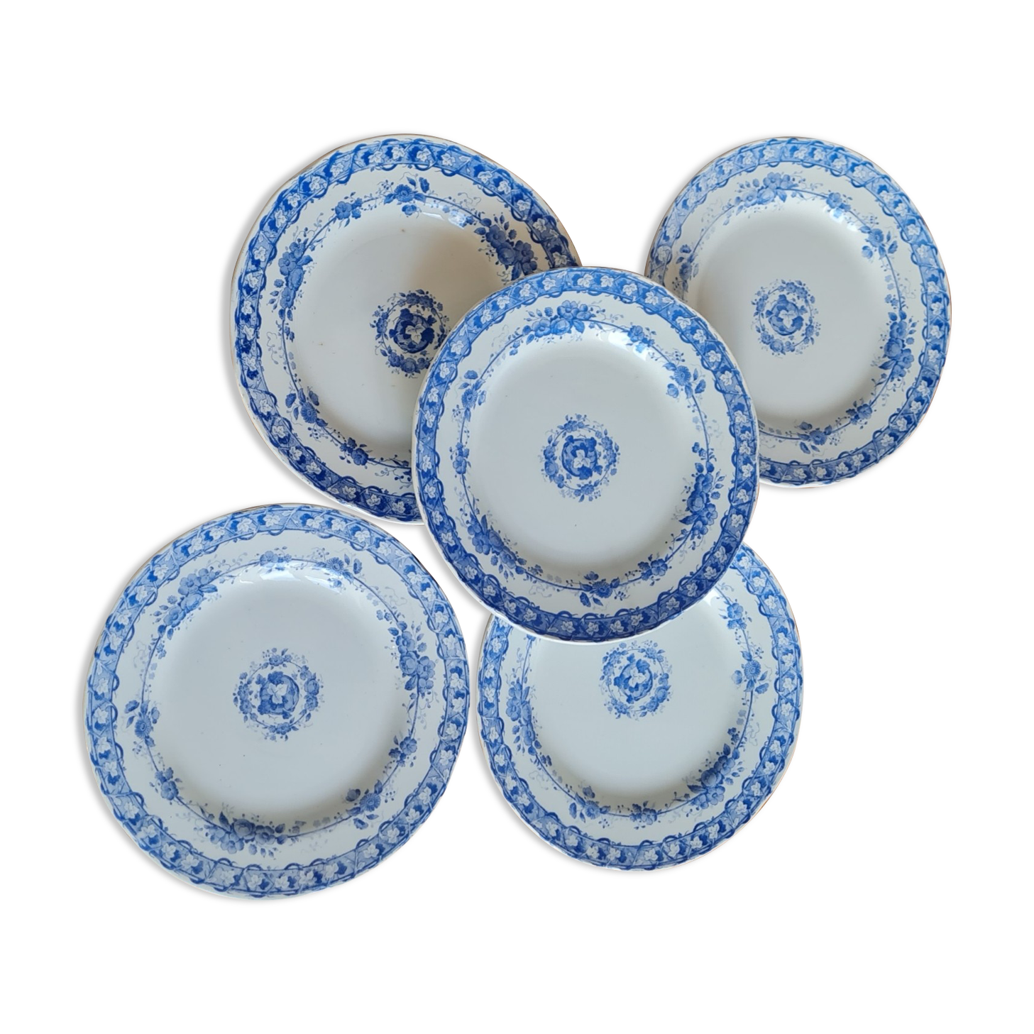 Set of 5 iron clay plates