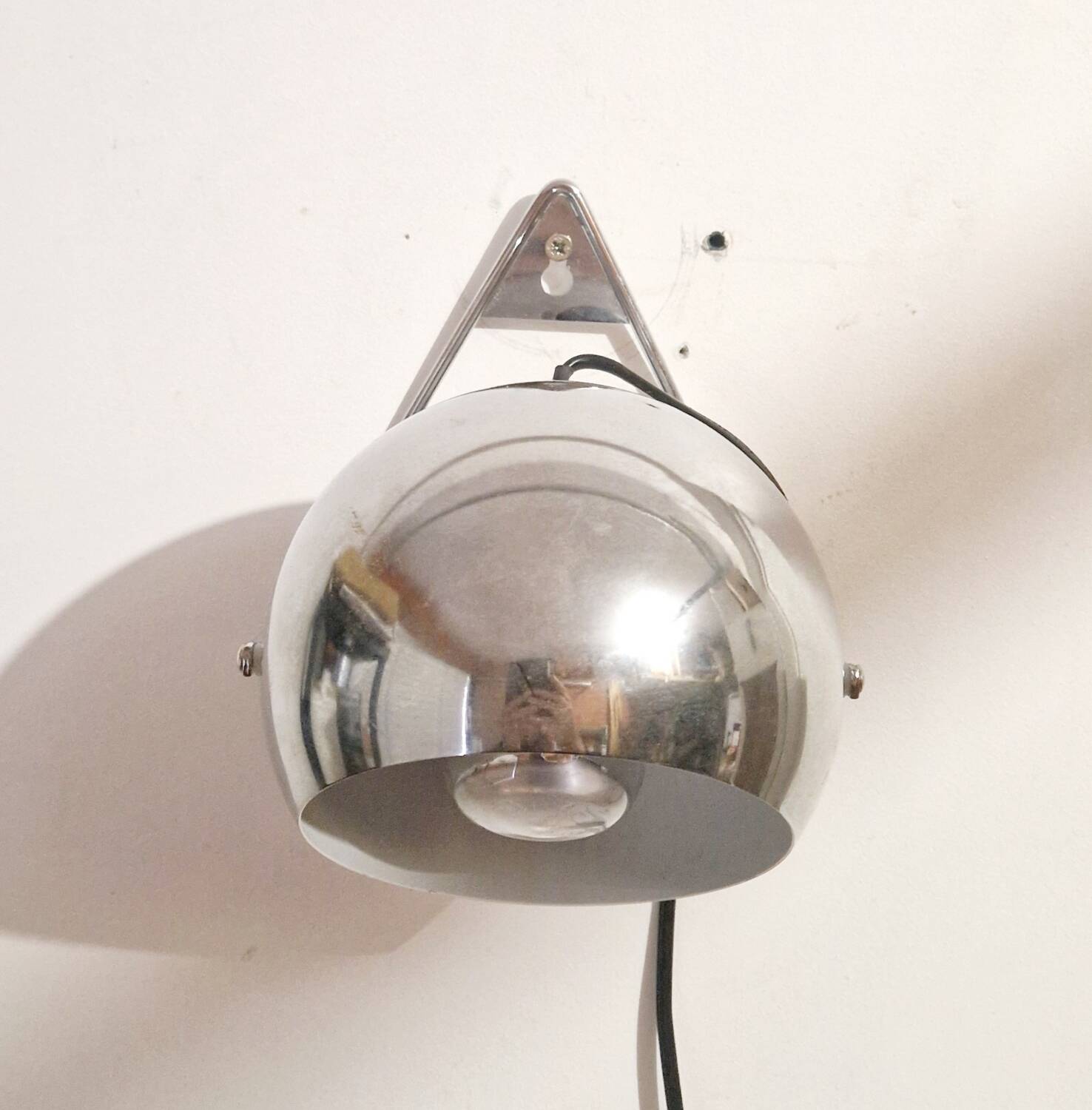 Vintage adjustable lamp - Space Age - Chrome metal - 1980s