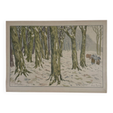 Lithograph by Henri Rivière The Aspects of Nature The Wood, Winter