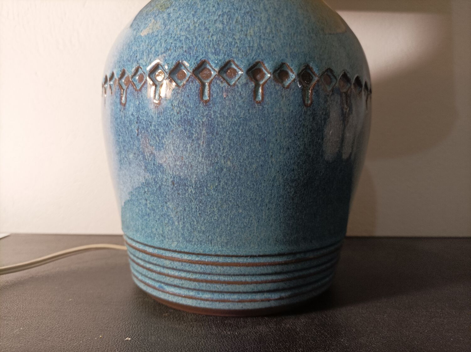 Ceramic bedside lamp Vallauris Émile Masson