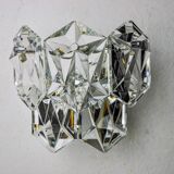 Kinkeldey wall lamp, cut crystals, 2 levels, Germany, 1970