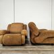 Pair of 1970s fabric armchairs