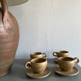 Four ceramic cups