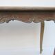 Vintage Oak &  Mosaic Coffee Table with Brids, Louis XV style 1970s