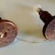 Pair of solid wood table lamp bases - mid 20th century.