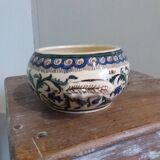 Hand painted Desvres style pot