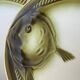 6 fish plates, earthenware from Moulin des Loups in Orchies