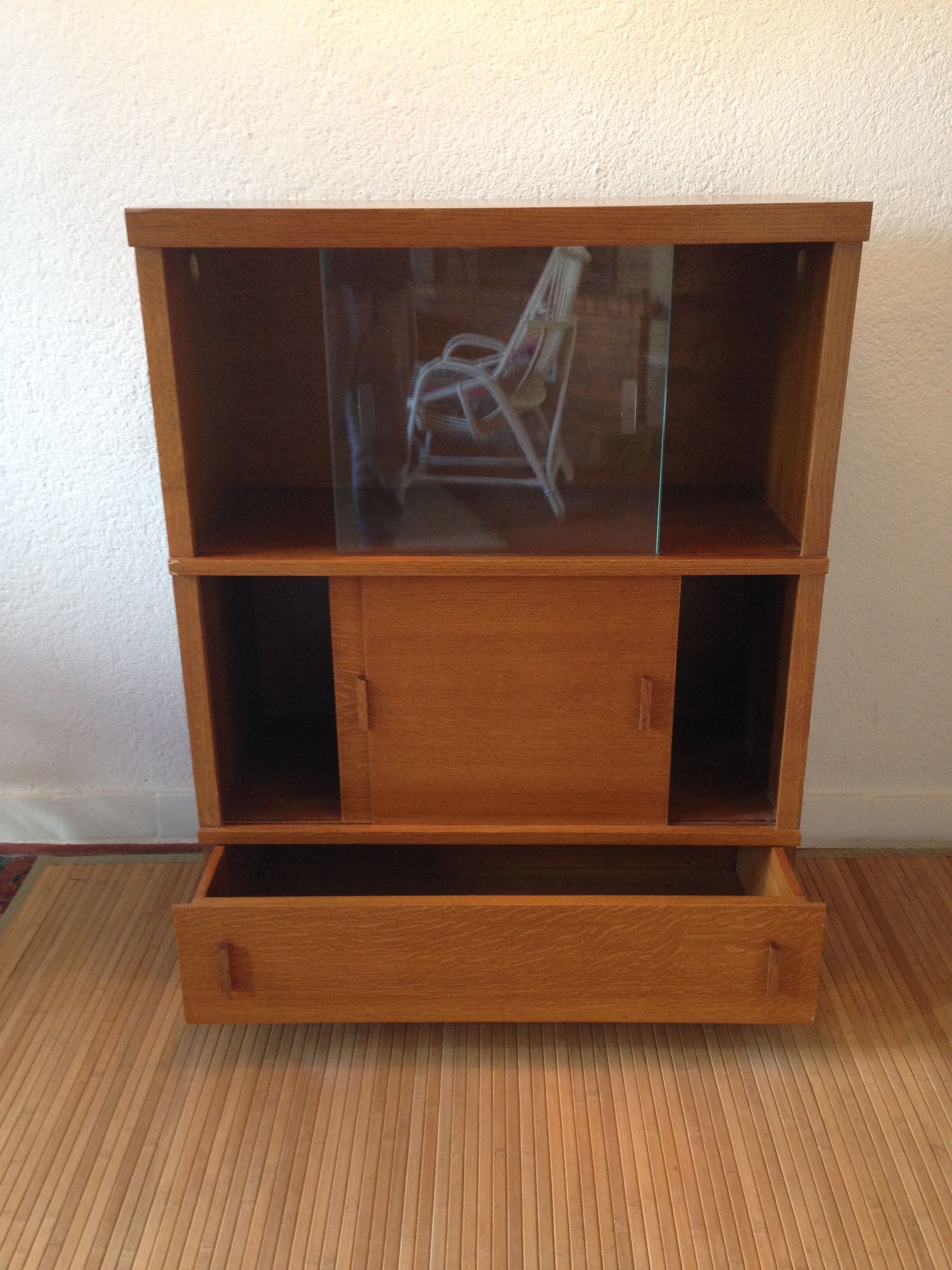Meuble portes coulissantes vintage 60's