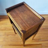 Antique walnut bedside table in the Directoire style