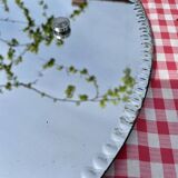 Large bevelled oval mirror 90x60 cm