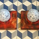 Pair of Kaiser ceramic wall lights
