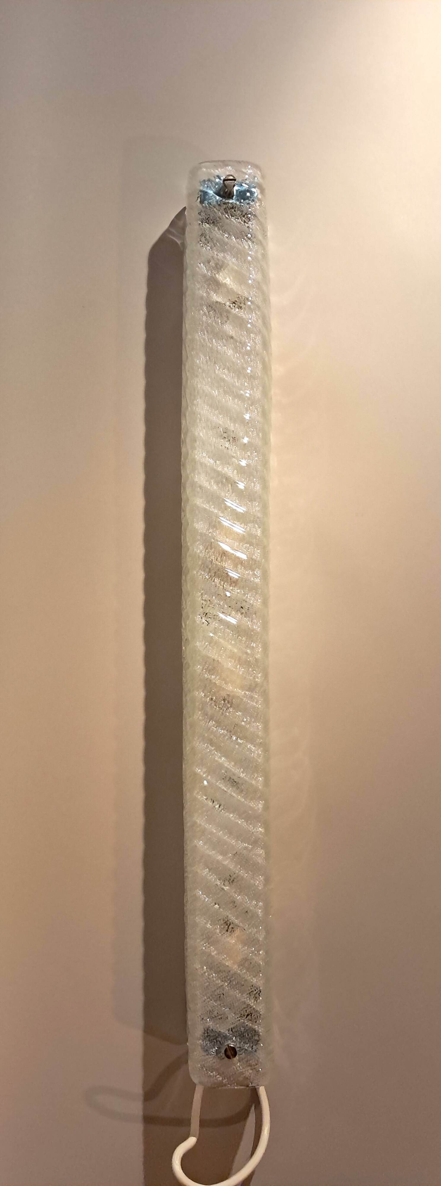 Large Eglo 4-light Murano glass wall lamp, Austria 1970s Vintage.