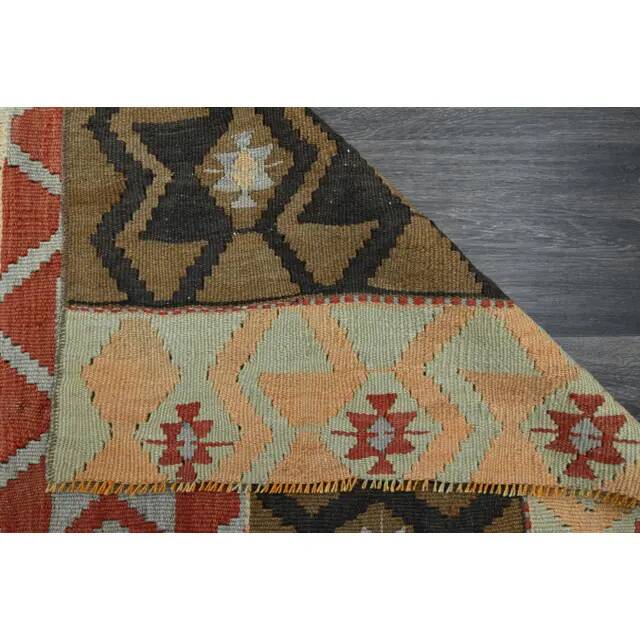 1970s Vintage Turkish Oushak Handmade Wool Cotton Pink Runner Rug 107x255