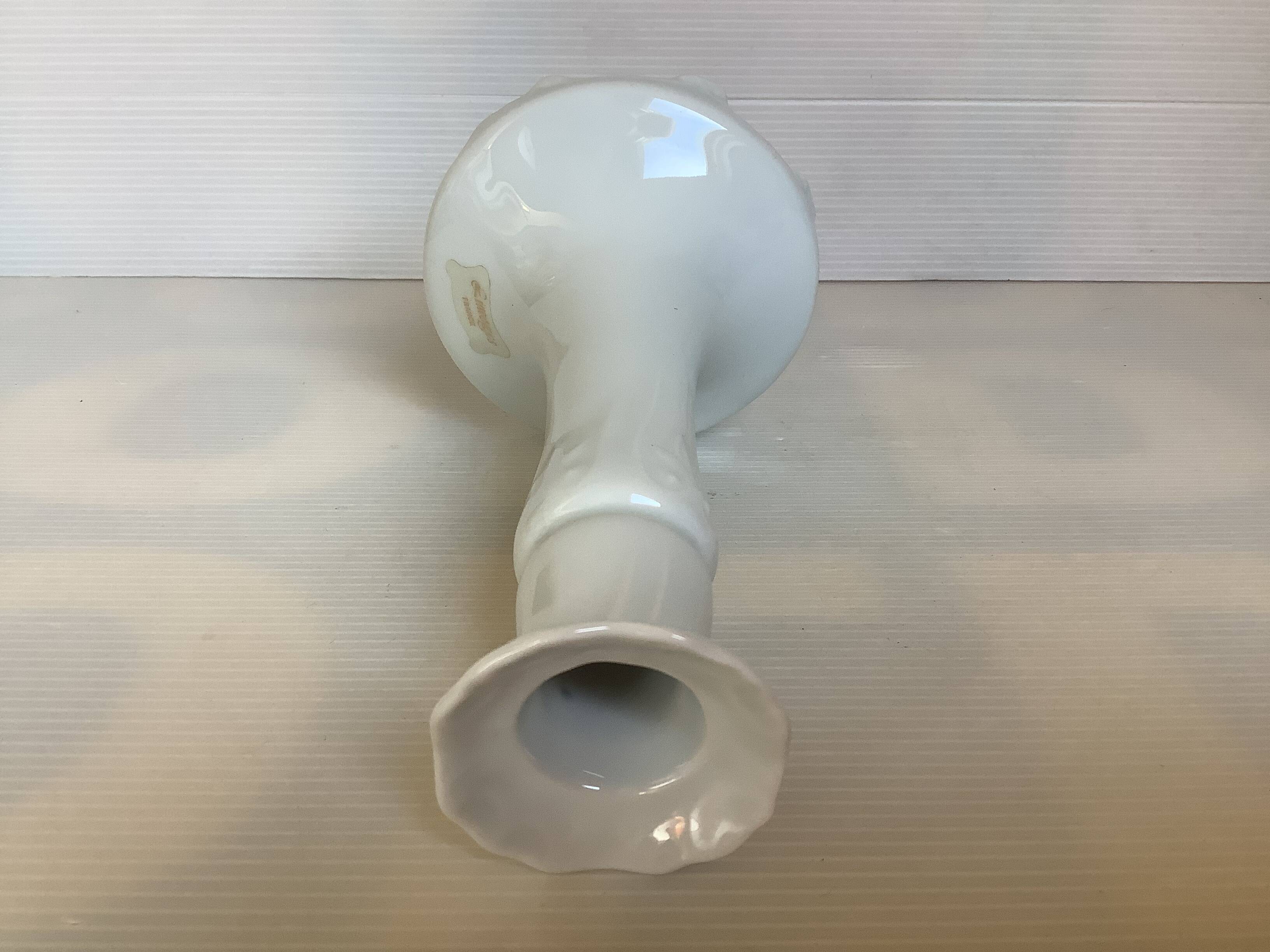 Limoges white porcelain candle holder