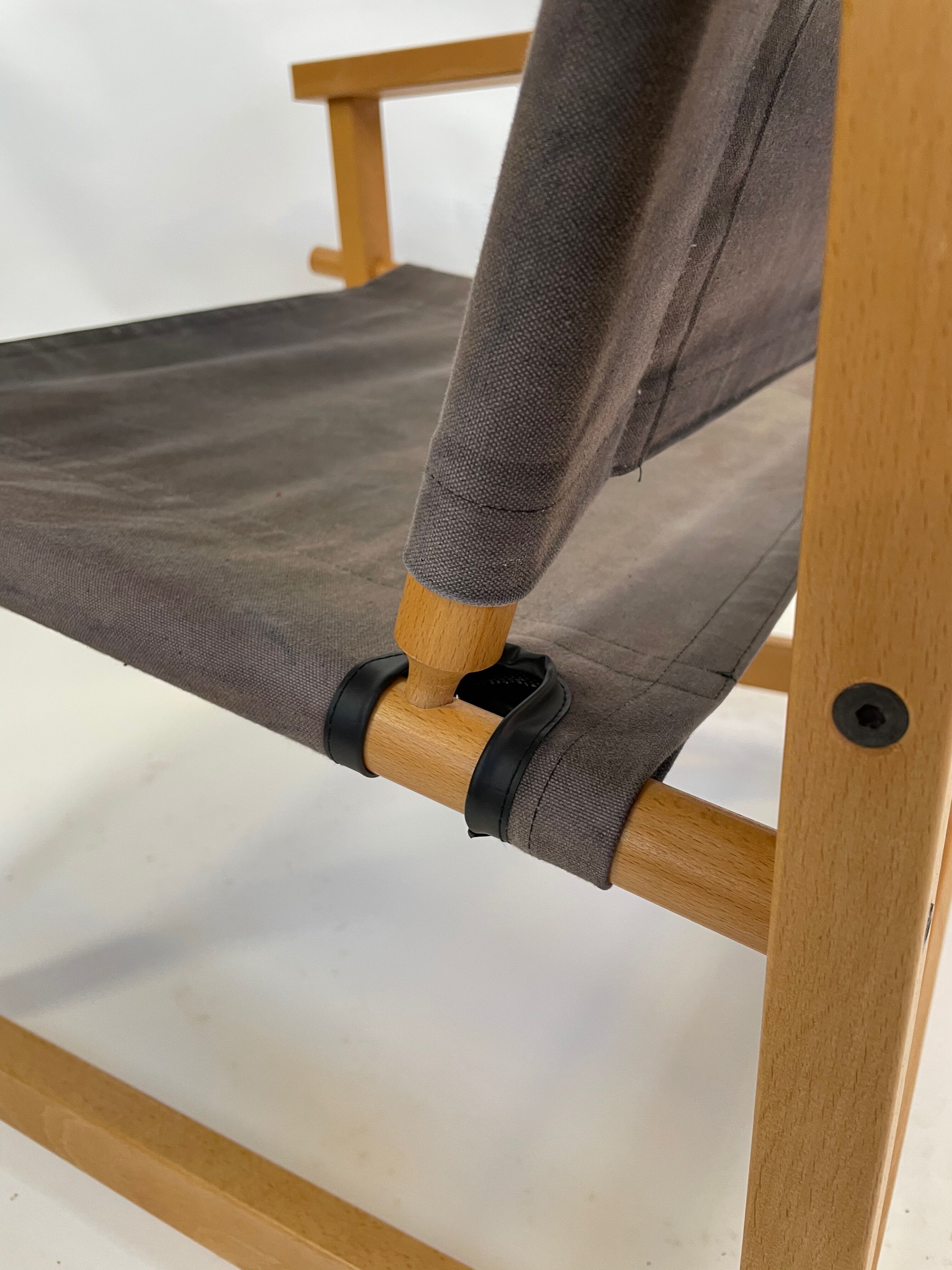 Vintage Safari Chair 1980s Hyllinge Møbler Denmark