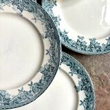 6 Moulin des Loups flat plates in iron clay, “Summer” service