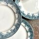 6 Moulin des Loups flat plates in iron clay, “Summer” service