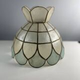 Lampshade in mother-of-pearl and brass 25 cm