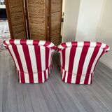 Paire de fauteuil crapaud style rococo