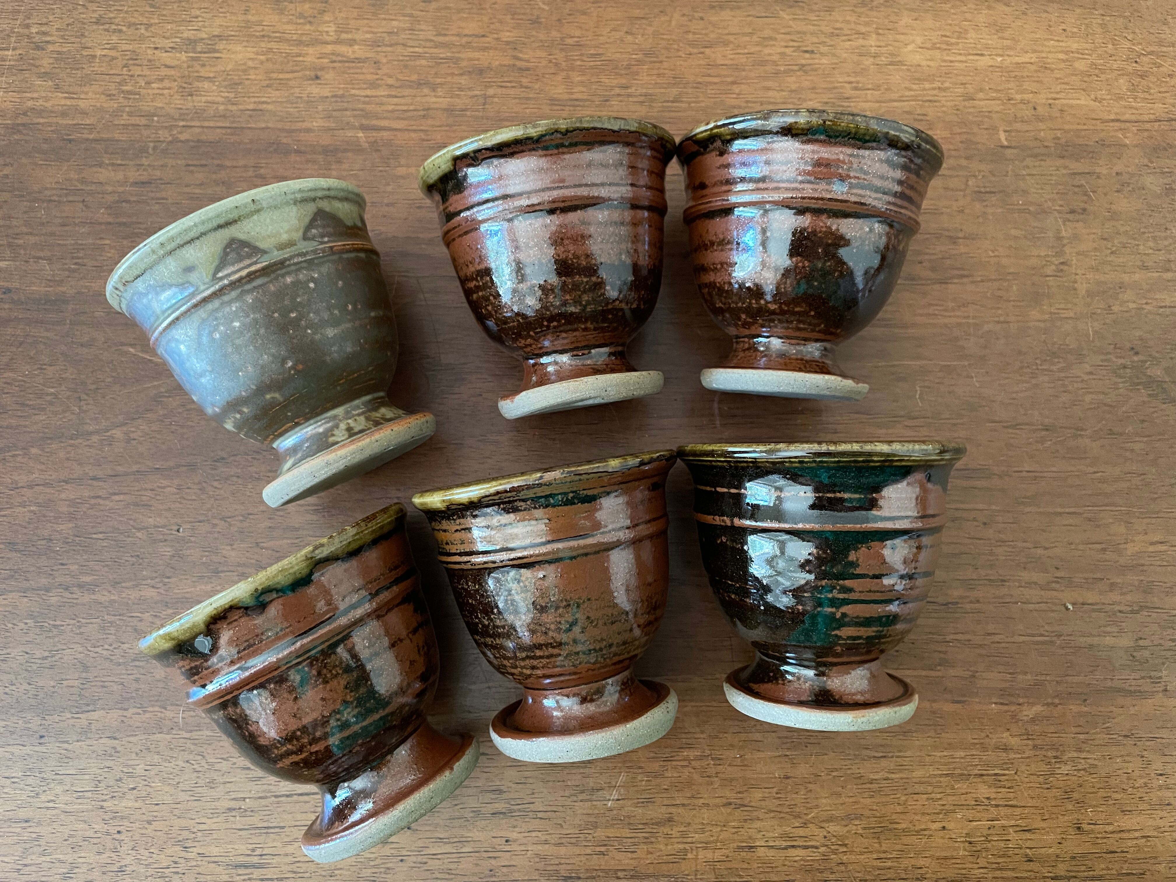 Pyrite stoneware coffee cups La Borne