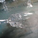 Set of 7 large old crystal water glass glasses