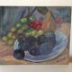 Tableau ancien, corbeille de fruits