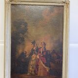 19th century trumeau - Romantic scene - 77cm x 160cm