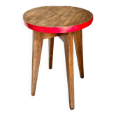 Vintage round wooden stool