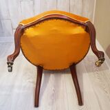 Antique Louis Philippe style padded chair - Wooden structure and horsehair padding - Color m