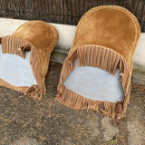 Piary of vintage toad armchairs