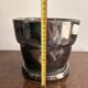 Vintage Red Black Metallic Terracotta Flower Pot