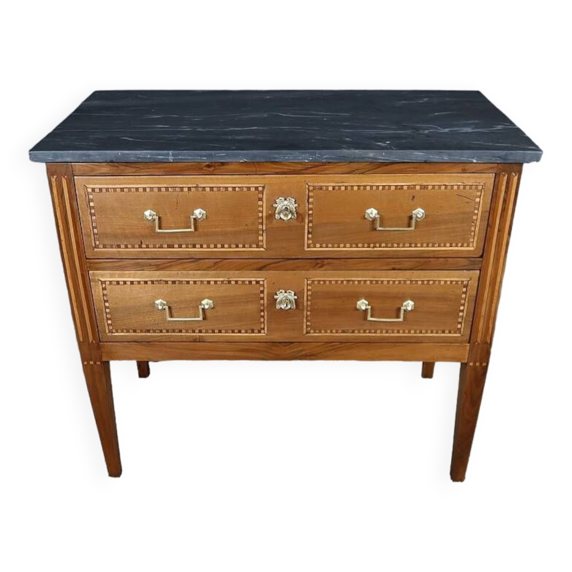 Small regional walnut commode, louis xvi style – early 19th century