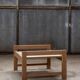 Table de plateau en chêne, années 1960, Van Den Berghe Pauvers, Belgique