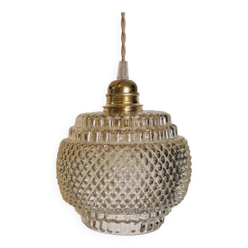 Diamond amber pendant light